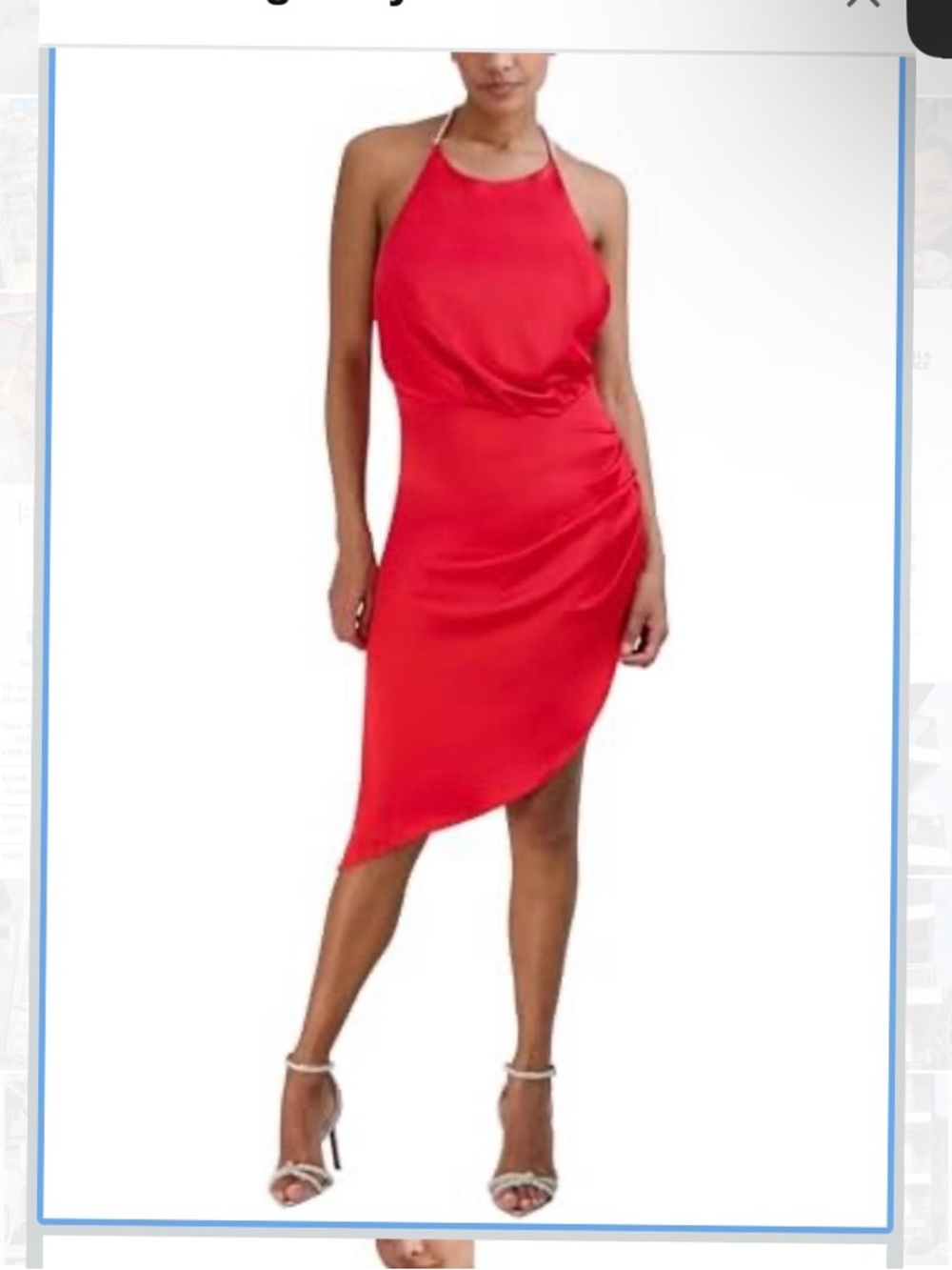New Women 6 BCBGMAXAZRIA  Sleeveless Asymmetrical Halter Neck Dress $278 retail